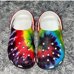tie dye crocs